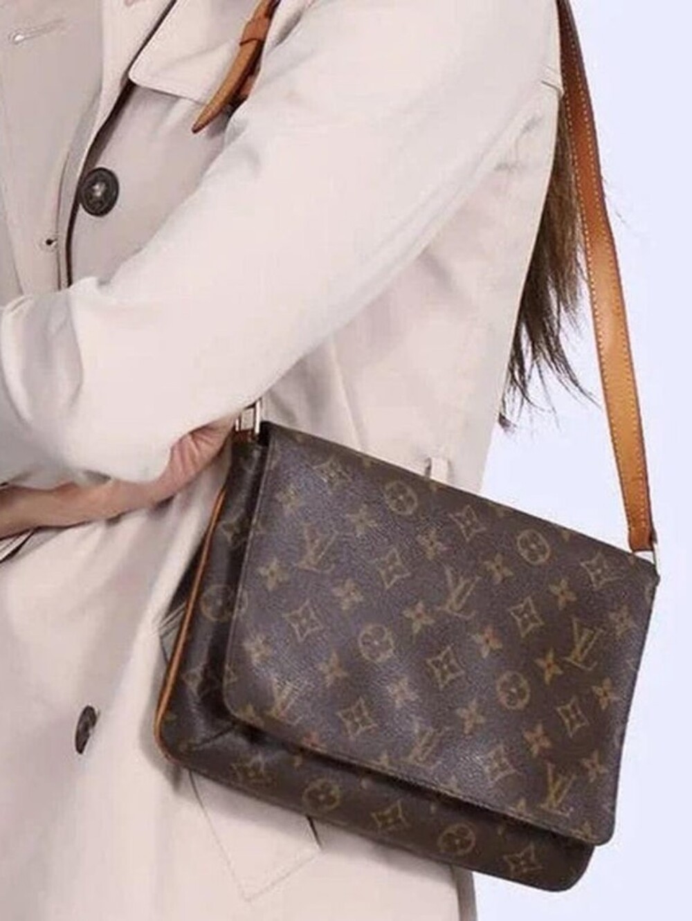 Authentic Louis Vuitton Monogram Canvas Musette Tango Bag LV Excellent Condition